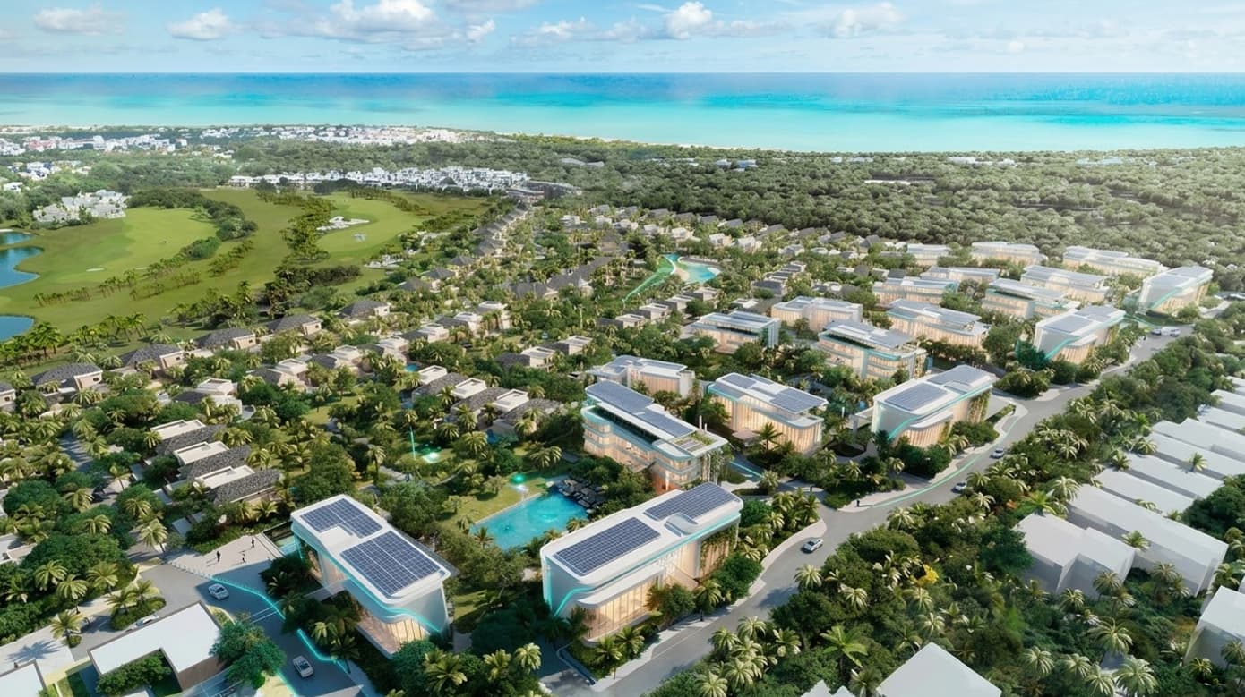 Développement Smart City à l’île Maurice avec résidences modernes, espaces paysagers et cadre de vie intégré